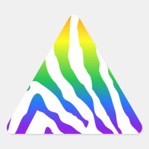 Rainbow Zebra Pattern Sticker