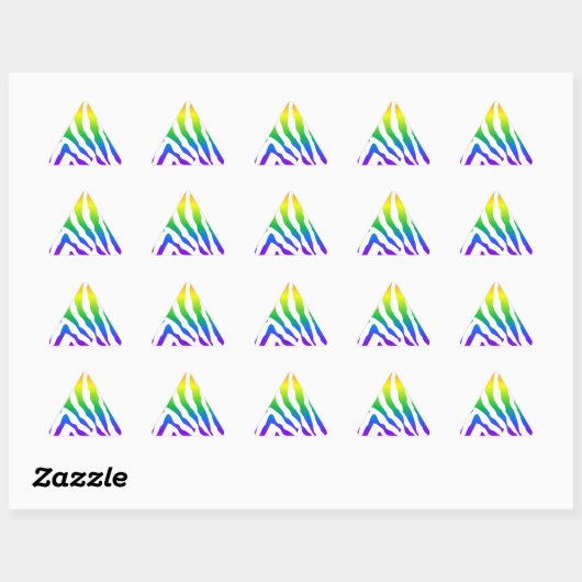 Rainbow Zebra Pattern Sticker (Vel)