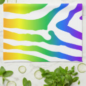 Rainbow Zebra Pattern Theedoek (Gevouwen)