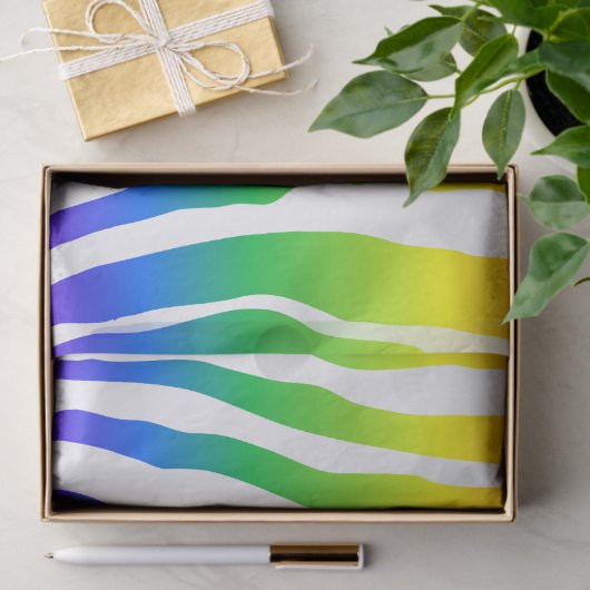 Rainbow Zebra Pattern Tissuepapier (Geschenk)