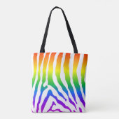 Rainbow Zebra Pattern Tote Bag (Achterkant)
