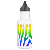 Rainbow Zebra Pattern Waterfles (Links)