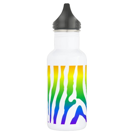 Rainbow Zebra Pattern Waterfles (Links)