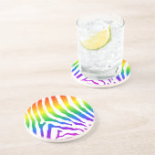 Rainbow Zebra Pattern Zandsteen Onderzetter (Zijkant)