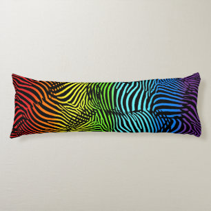 Rainbow Zebra Patterned Striped Body Pillow Lichaamskussen