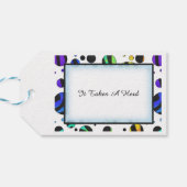 Rainbow Zebra Polka Dot Pattern Dank u Cadeaulabel (Achterkant Horizontaal)