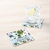 Rainbow Zebra Polka Dot Pattern Dank u Kartonnen Onderzetters (Insitu)