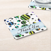 Rainbow Zebra Polka Dot Pattern Dank u Kartonnen Onderzetters (Schuin)