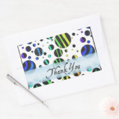Rainbow Zebra Polka Dot Pattern Dank u Rechthoekige Sticker (Envelop)