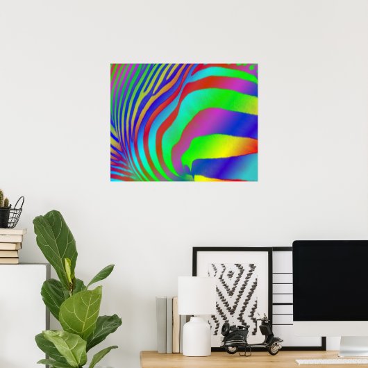 Rainbow Zebra Print (Thuiskantoor)