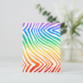 Rainbow Zebra Print Briefkaart (Staand voorkant)