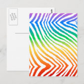 Rainbow Zebra Print Briefkaart (Voorkant / Achterkant)