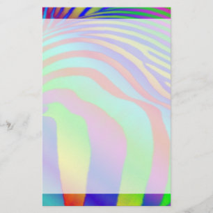 Rainbow Zebra Print Briefpapier