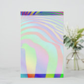 Rainbow Zebra Print Briefpapier (Staand voorkant)
