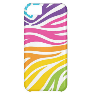 Rainbow Zebra Print iPhone 5C Hoesje