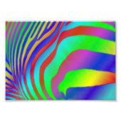 Rainbow Zebra Print Foto Afdruk (Voorkant)