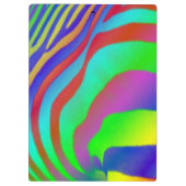 Rainbow Zebra Print Klembord (Achterkant)