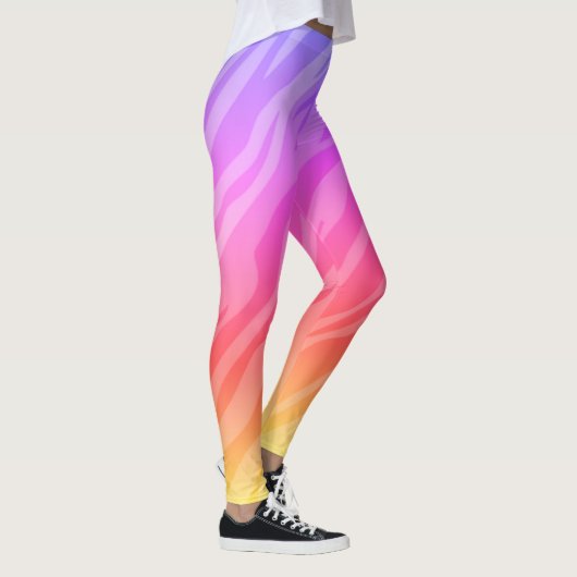 Rainbow Zebra Print Leggings (Rechts)