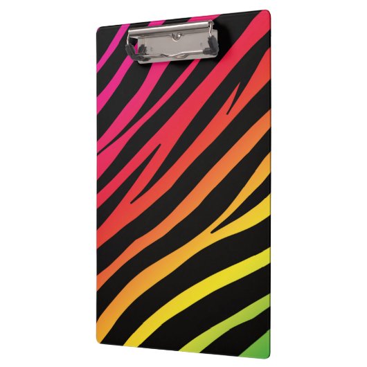 Rainbow zebra print meerdere kleuren klembord (Links)
