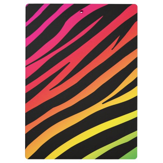 Rainbow zebra print meerdere kleuren klembord (Achterkant)