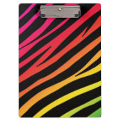 Rainbow zebra print meerdere kleuren klembord (Voorkant)