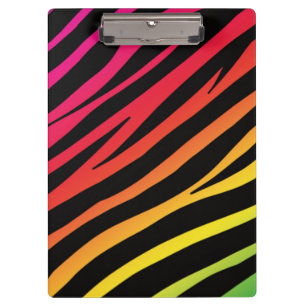 Rainbow zebra print meerdere kleuren klembord
