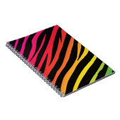 Rainbow zebra print meerdere kleuren notitieboek (Rechterzijde)