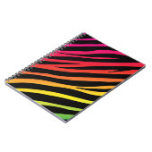 Rainbow zebra print meerdere kleuren notitieboek (Linkerzijde)