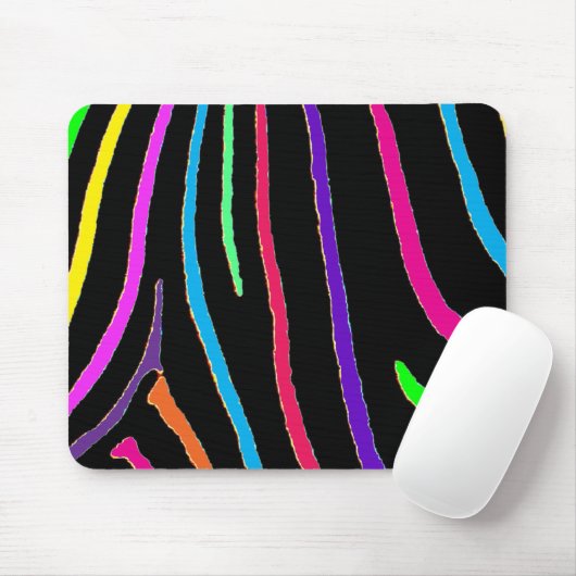 Rainbow Zebra Print Muismat (Met muis)