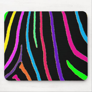 Rainbow Zebra Print Muismat