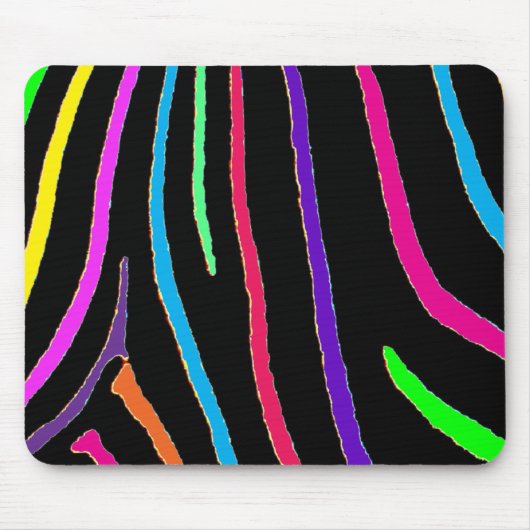 Rainbow Zebra Print Muismat (Voorkant)