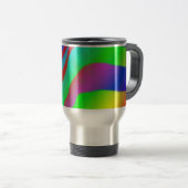 Rainbow Zebra Print Travel Mug Reisbeker (Voorkant rechts)