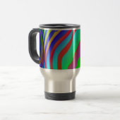 Rainbow Zebra Print Travel Mug Reisbeker (Voorkant links)