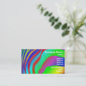 Rainbow Zebra Print Visitekaartje (Staand voorkant)
