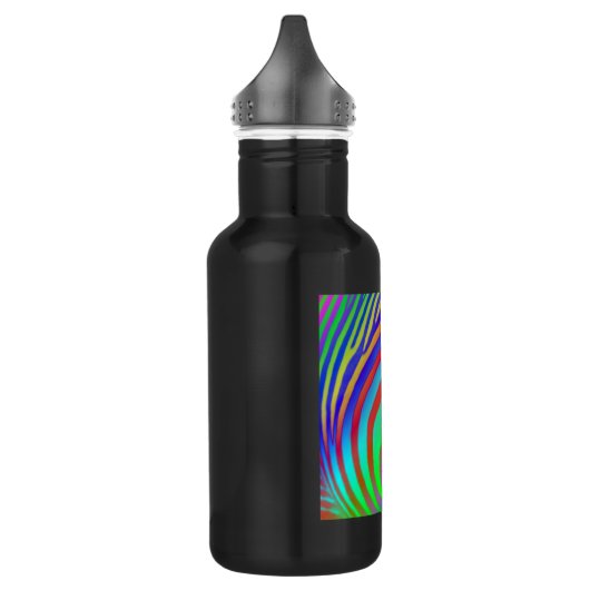 Rainbow Zebra Print Waterfles (Links)