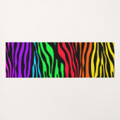 Rainbow Zebra Print Yogamat (Achterkant (horizontaal))