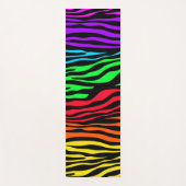 Rainbow Zebra Print Yogamat (Voorkant)