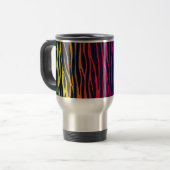 Rainbow zebra stripe mok koffie (Voorkant links)