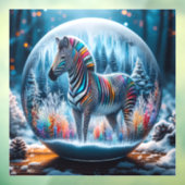 Rainbow Zebra Window Cling Raamsticker (Vel 3)