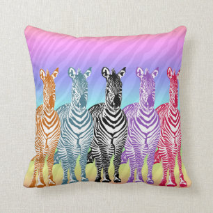 Rainbow Zebras Kussen