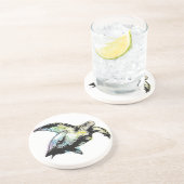 Rainbow Zee Turtle Zandsteen Onderzetter (Zijkant)