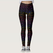 Rainbow Zen kleurrijke yoga meditatie woorden Leggings (Voorkant)