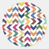 Rainbow Zig Zag Sticker (Voorkant)