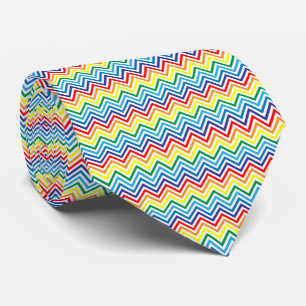 RAINBOW Zigzag Patroon - aanpasbare achtergrond Stropdas