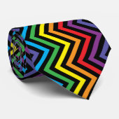RAINBOW Zigzag Patroon - aanpasbare achtergrond Stropdas (Opgerold)