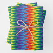 Rainbow Zigzag Patroon Inpakpapier Vel (In situ)