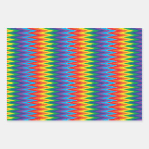 Rainbow Zigzag Patroon Inpakpapier Vel