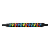 RAINBOW Zigzag Pattern Zwarte Inkt Pen (Voorkant)