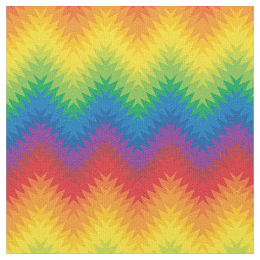 Rainbow ZigZag Stof (Close Up)