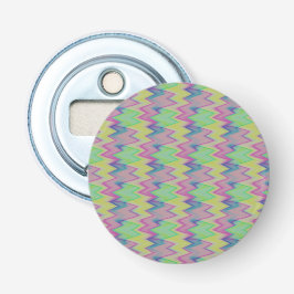 Rainbow Zigzags Button Flesopener